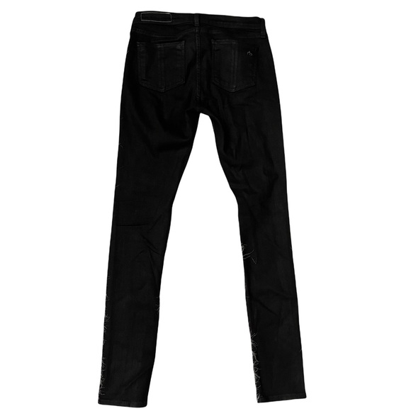 RAG & BONE BLACK COATED SKINNY JEANS LEGGINGS SIZE 27 W1502K520 - Picture 7 of 11